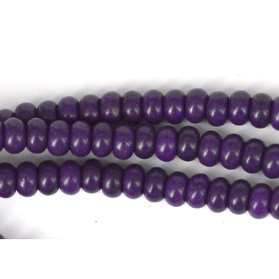 Howlite Dyed 5x8mm Rondel Purple beads per strand 79