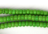 Howlite Dyed 5x8mm Rondel Green strand 79 beads-beads incl pearls-Beadthemup