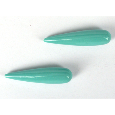 Shell based Pearls Aqua Briolette 12x50mm PAIR