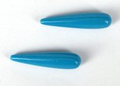 Shell based Pearls Dark Aqua Briolette 10x38mm PAIR-briolette shape-Beadthemup