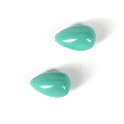 Shell based Pearls Aqua Briolette 14x22mm PAIR