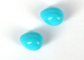 Shell based Pearls Aqua Briolette 13x16mm PAIR-briolette shape-Beadthemup