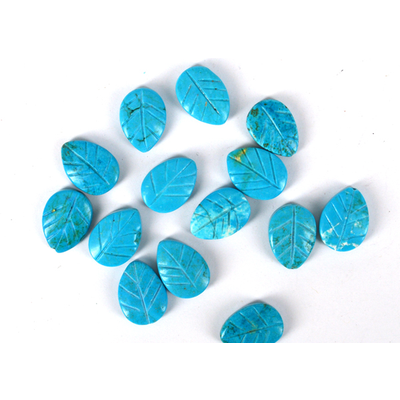 Howlite Dyed Carved Leaf 13x18mm EACH bead