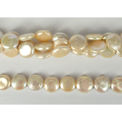 Fresh Water Coin Pearl 14mm strand approx. 25 pearls