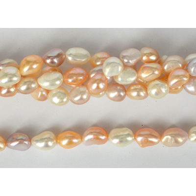 Fresh Water Pearl Baroque multicolour 9-10mm strand 35 pearls
