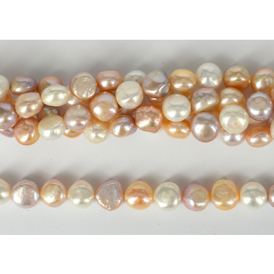Fresh Water Pearl Potato multicolour 11-12mm strand 34 pearls
