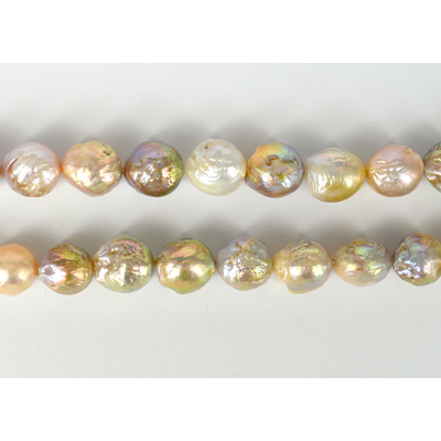 Fresh Water Baroque Pearl Pink Graduated 11-15mm EACH BEAD