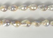 Fresh Water Baroque Pearl Silver 15x20mm EACH BEAD-beads incl pearls-Beadthemup