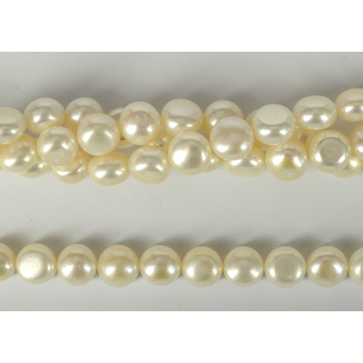 Fresh Water Pearl flat round 11mm Strand 36 beads