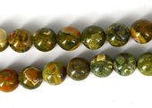 Rhyolite Polished round 12mm strand 33 beads-beads incl pearls-Beadthemup