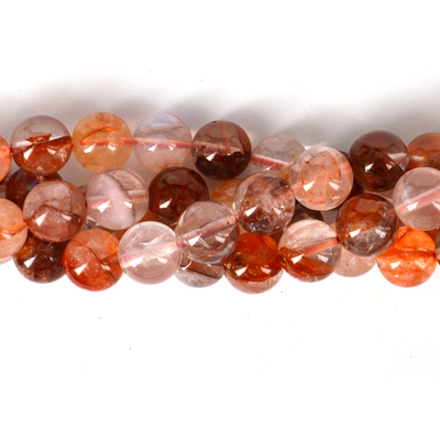 Strawberry quartz Polished Round 12mm strand 32 beads