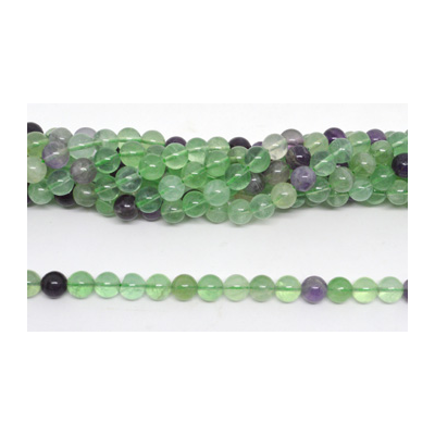 Flourite polished round 10mm Strand 37 beads