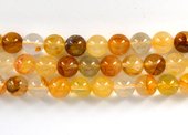 Rutile Golden Quartz Polished round 12mm Strand 32 beads-rutile quartz-Beadthemup
