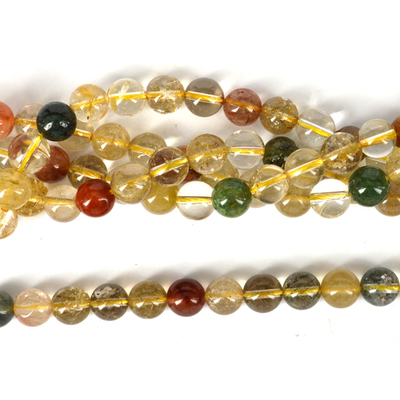 Rutile Quartz Polished Round 10mm Strand 40 beads