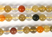 Rutile Quartz Polished Round 12mm Strand 32 beads-beads incl pearls-Beadthemup