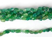Green Agate polished nugget 5x7mm strand approx 56 beads-beads incl pearls-Beadthemup