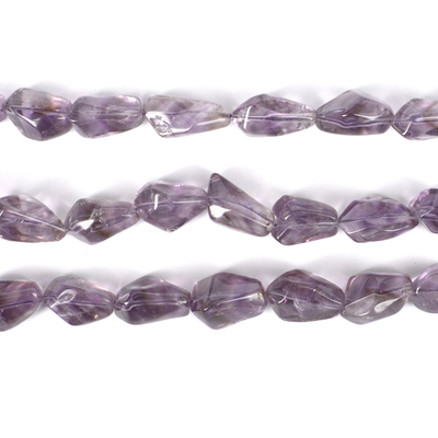 Amethyst polished nugget 20x16mm strand approx 20 beads