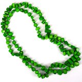 Coral Green Side Drill nugget 15mm knotted necklace 120cm-gemstone beads-Beadthemup