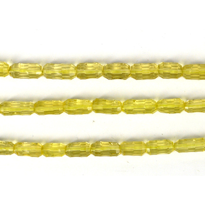 Lemon Quartz Pink Laser cut tube approx 10x6mm EACH bead