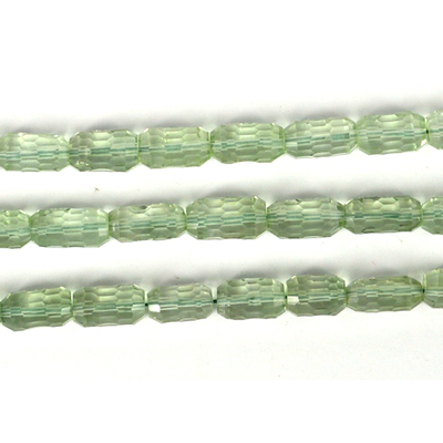 Amethyst Green Laser cut tube approx 10x6mm EACH bead