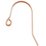 14k ROSE Gold filled Sheppard loop 0.76mm wire 2 PAIR