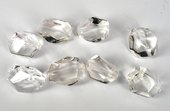 Clear Quartz 30x40mm Faceted nugget EACH-beads incl pearls-Beadthemup
