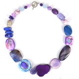 KIT Purple Agate, MOP, Coral, Howlite threading kit up to 56cm-bead inspired projects-Beadthemup