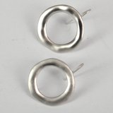 Rhodium plate Brass Silver post Sheppard 22x28mm 1 pair-findings-Beadthemup