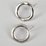 Rhodium plate Brass Silver post Sheppard 22x28mm 1 pair