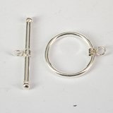 Sterling Silver Toggle clasp 24mm ring 2.5mm thick 1 pack-findings-Beadthemup