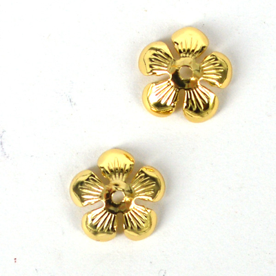 24K Gold plate brass Cap 10mm 2 pack