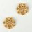 24K Gold plate brass Cap 14mm 2 pack