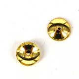24K Gold plate brass cap 8mm 4 pack-findings-Beadthemup