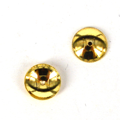 24K Gold plate brass cap 8mm 4 pack