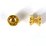 24K Gold plate brass bead double cap 7.2x7.2mm 2 pack