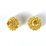 24K Gold plate brass bead Rondel filligree 9x7.5mm 2 pack