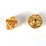 24K Gold plate brass bead rondel fillgree 12x13mm 1 pack