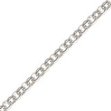 Sterling silver Chain rollo 0.6x1.75 per 50cm-findings-Beadthemup