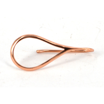 16ct ROSE Gold plt Sheppard Teardrop 28mm pair