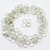 Silver plate Base Split Ring 8mm 50 pack-findings-Beadthemup