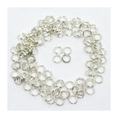 Silver plate Base Split Ring 8mm 50 pack