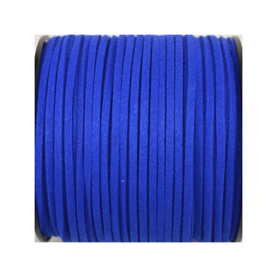 Faux Suede 3mm Royal Blue per Meter