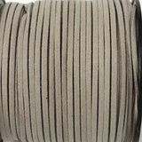 Faux Suede 3mm Silver Grey per Meter-stringing-Beadthemup