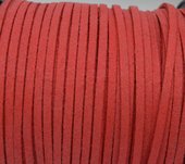 Faux Suede 3mm Coral per Meter-stringing-Beadthemup