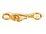 24K Gold plate brass Clasp hook 27mm 1 pack