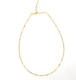 Sterling silver Gold plate twist chain 0.9mm threadable end up to 45cm-findings-Beadthemup