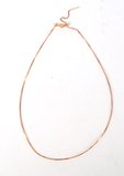 Sterling silver ROSE Gold plate twist chain 0.9mm threadable end up to 45cm-findings-Beadthemup