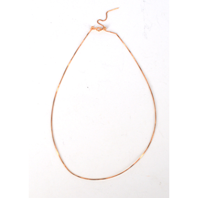 Sterling silver ROSE Gold plate twist chain 0.9mm threadable end up to 45cm