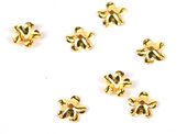 24k Gold plate Brass 7mm Caps 10 pack-findings-Beadthemup