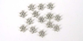 Base Metal daisy beads 8mm 6 point 100 pack-findings-Beadthemup